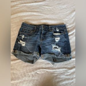 aeropostale ripped jean shorts